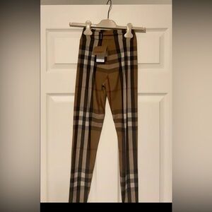 Burberry stretch check leggings size xxs